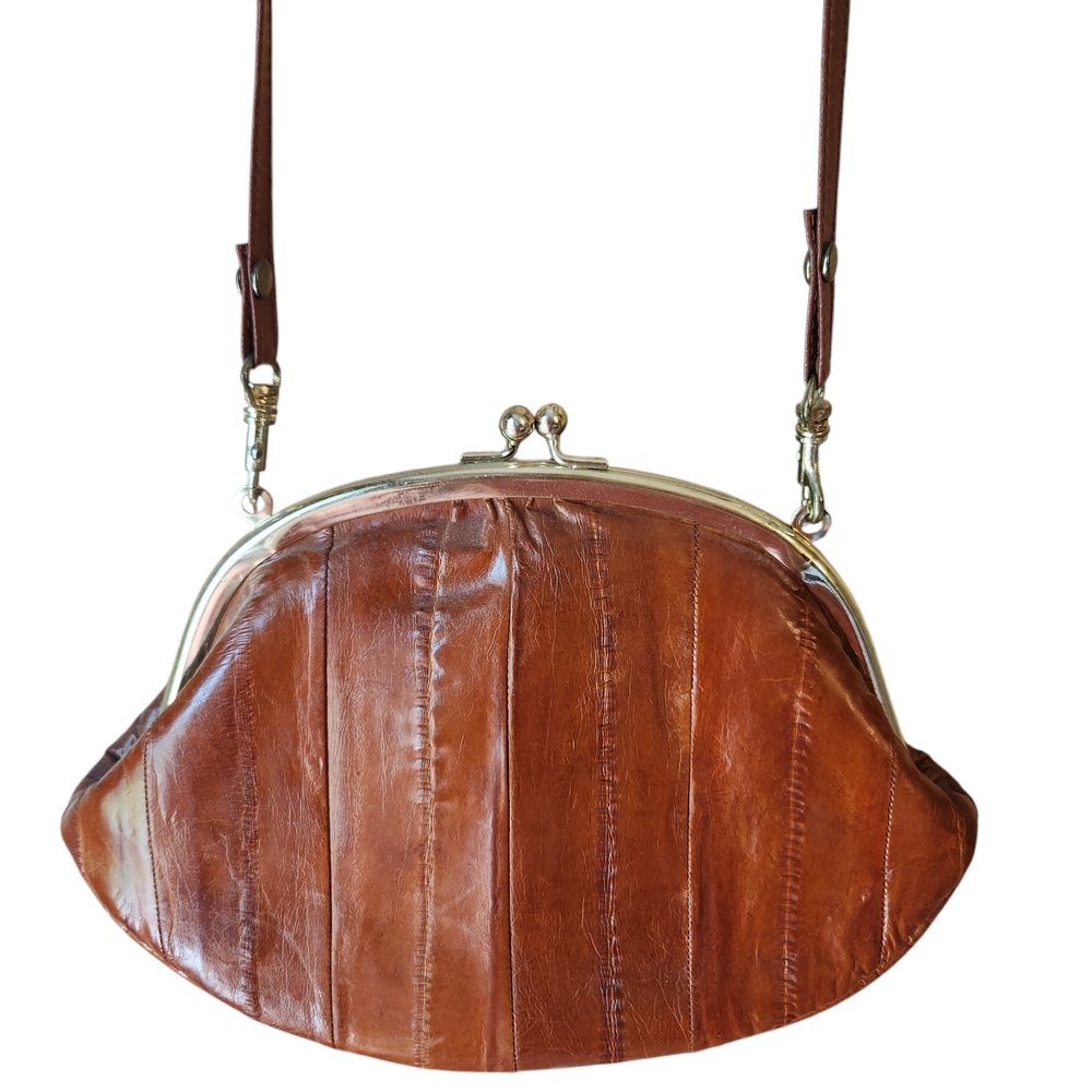 Lee Sands Vintage Brown Eel Skin Women's Bag Oddity Item